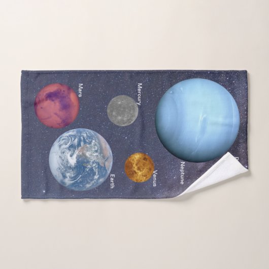 Six plus petites planètes serviette à main (Serviette à main)