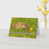 Six semaines de moins de carte de voeux hivernale (Fleur jaune)