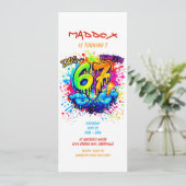 Six Sept Crafts d'anniversaire Invitation de fête, (Debout devant)
