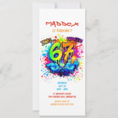 Six Sept Crafts d'anniversaire Invitation de fête, (Devant)