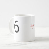 Six sept mèmes de café Mug (Devant gauche)