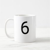 Six sept mèmes de café Mug (Gauche)