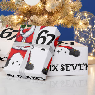 Six Seven 67 6 7 6-7 Meme Kerstman Nasynchronisati Cadeaupapier