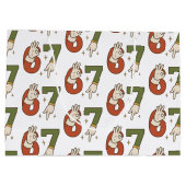 Six Seven 67 6 7 Kerstmis Kerstman Elf Meme Groot Cadeauzakje (Achterkant)