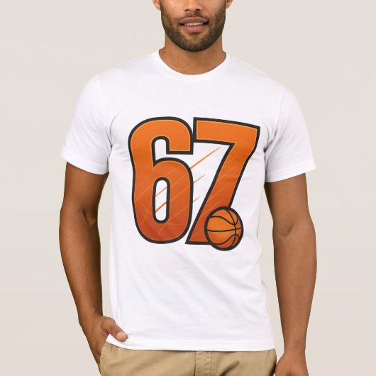 “Six Seven 67 Basketball Tee – Trendy Urban T-shirt (Voorkant)