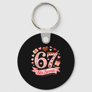 Six Seven 67 Bloemhart Valentijnsdag Schattige Out Sleutelhanger