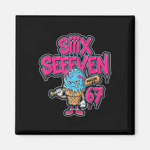 Six Seven 67 Bysebyll Speler Ijs Drip Meme L Magneet