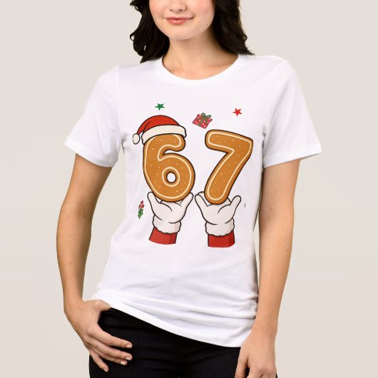 Six Seven - 67 Christmas Tri-Blend Shirt (Voorkant)