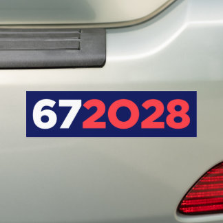Six Seven 67 for President 2028 Funny Bumpersticker