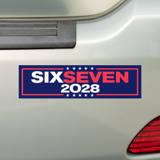 Six Seven 67 for President 2028 Funny Bumpersticker (Op auto)
