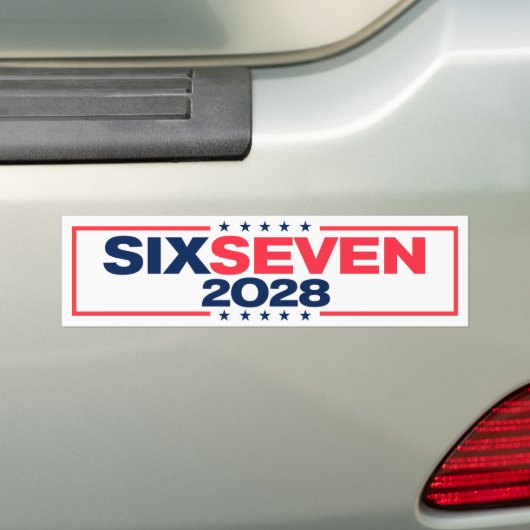 Six Seven 67 for President 2028 Funny Bumpersticker (Op auto)