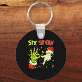 Six Seven 67 Funny Hand-sign Christmas Meme  Sleutelhanger (Voorkant)
