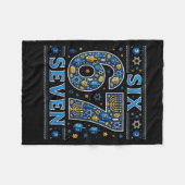 Six Seven 67 Hanukkah Festival Of Lights Quote Fleece Deken (Voorkant (Horizontaal))