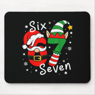 Six Seven 67 Meme 6 7 Elf Kerstman Kerst Pyjama Muismat