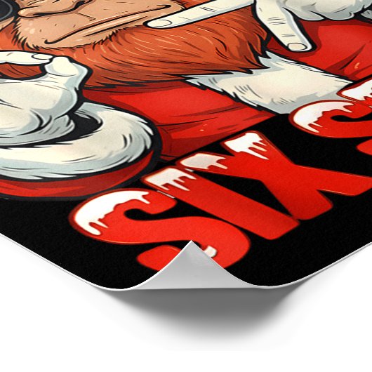 Six Seven 67 Meme Bigfoot Funny Chistmas Men Women Poster (Hoek)