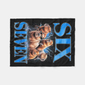 Six Seven 67 Meme Funny Capybara Bootleg Graphic  Fleece Deken (Voorkant (Horizontaal))