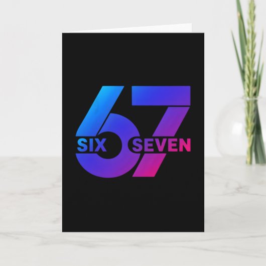 Six Seven 67 Meme Gen Alpha Slang Bysebyll Seizoen Kaart (Voorkant)