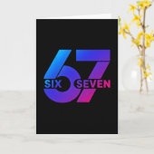 Six Seven 67 Meme Gen Alpha Slang Bysebyll Seizoen Kaart (Gele Bloem)