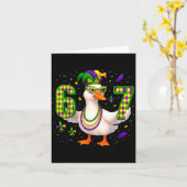Six Seven 67 Meme Goose With Jester Hat &amp; Bead Kaart (Gele Bloem)