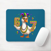 Six Seven 67 Meme Goose With Jester Hat &amp; Bead Muismat (Met muis)