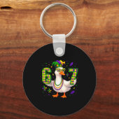 Six Seven 67 Meme Goose With Jester Hat &amp; Bead Sleutelhanger (Voorkant)