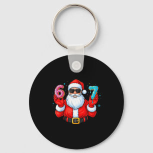 Six Seven 67 Meme Kerstman 67 Ijsje Drip Kerstmis Sleutelhanger