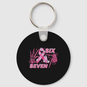 Six Seven 67 Meme Leuke Skelet Borstkanker Bewustz Sleutelhanger