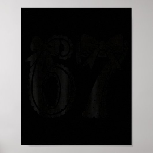 Six Seven 67 Meme Number 67 Coquette Bow Womens Gi Poster (Voorkant)