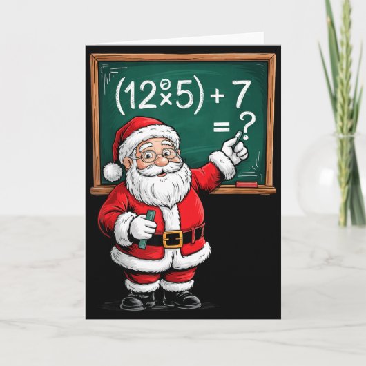 Six Seven 67 Meme Santa Math Teacher Christmas Men Kaart (Voorkant)