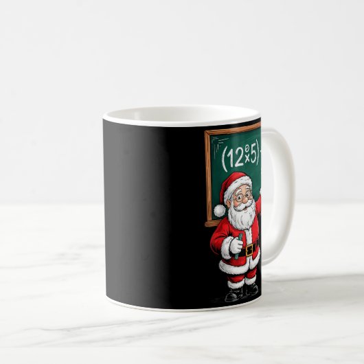 Six Seven 67 Meme Santa Math Teacher Christmas Men Koffiemok (Voorkant rechts)