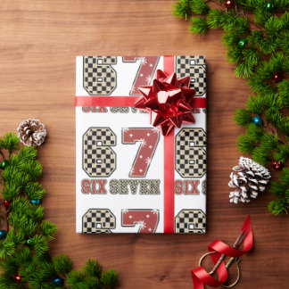 Six Seven 67 Meme Xmas Christmas Wrapping Paper Cadeaupapier