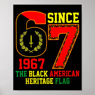 Six Seven 67 Sinds 1967 Zwarte Amerikaanse Erfenis Poster