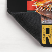 Six Seven 6 7 67 Meme Funny Bearded Dragon Design  Muismat (Hoek)