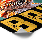 Six Seven 6 7 67 Meme Funny Bearded Dragon Design  Poster (Hoek)