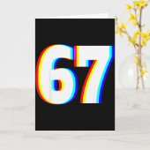 Six Seven 6 7 Edm Optical Illusion Kaart (Gele Bloem)