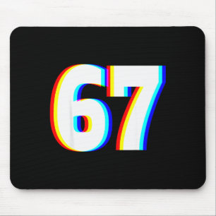 Six Seven 6 7 Edm Optische Illusie Muismat