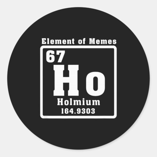 Six Seven 6 7 Funny Number Meme  Ronde Sticker (Voorkant)