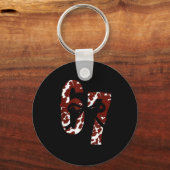 Six Seven 6 7 Funny Number Meme Sleutelhanger (Voorkant)