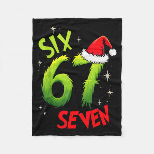 Six Seven 6 7 Gen Z Alpha Meme Slang Prettig Kerst Fleece Deken