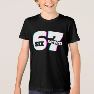 Six Seven 6 7 Meme Fun Design 67 - Tri-Blend Shirt