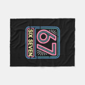 Six Seven 6 7 Meme Grappig Fleece Deken (Voorkant (Horizontaal))