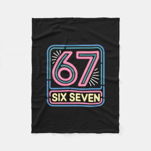 Six Seven 6 7 Meme Grappig Fleece Deken (Voorkant)