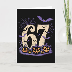 Six Seven 6 7 Meme Griezellige Halloween Kaart
