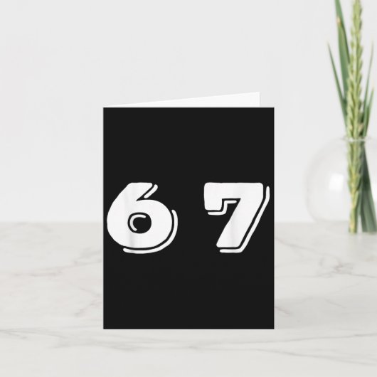 Six Seven 6 7 Meme ontwerp _1  Kaart (Voorkant)