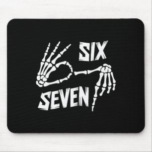 Six Seven 6 7 Meme Skelet Handen Teken Muismat