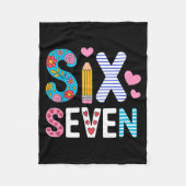 Six Seven 6 7 Meme Teacher  Fleece Deken (Voorkant)
