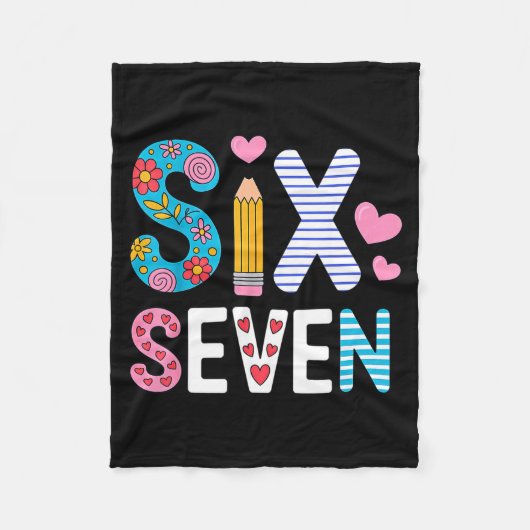 Six Seven 6 7 Meme Teacher  Fleece Deken (Voorkant)