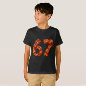 Six Seven Bacon Cool Meme 67 Funny Number  T-shirt (Voorkant volledig)