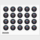 Six Seven Baseball Ice Cream Drip Cool 67 Gen Alph Ronde Sticker (Vel)