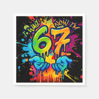 Six Seven Birthday Napkins Servet